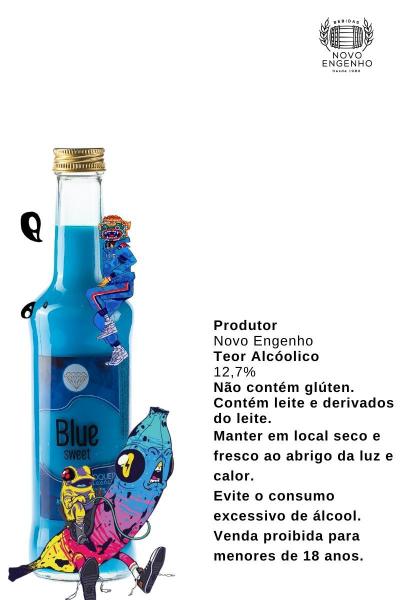 Imagem de Coquetel Alcoólico Pinga Azul Original Blue Sweet 275ml - 12 Un