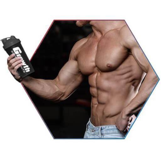 Imagem de Coqueteleira Academia Com Porta Capsulas Whey Mixball Growth