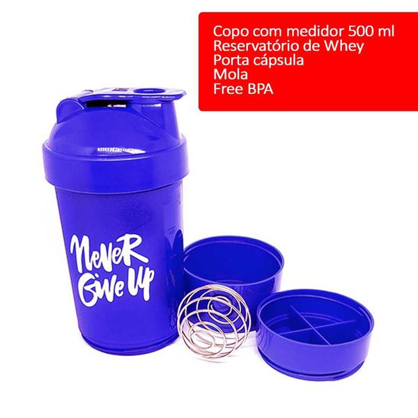 Imagem de Coqueteleira Academia Shaker Divisórias Mola Bpa Free Preta