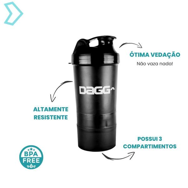 Coqueteleira Academia Shaker Porta Whey Shakeira Copo Fitness Com