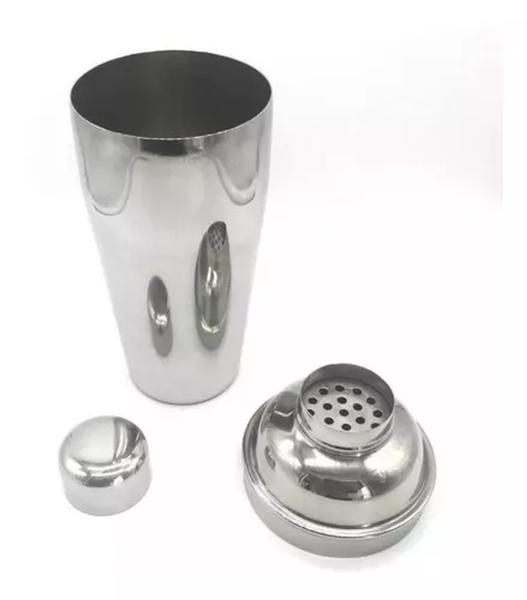 Imagem de Coqueteleira aço inox 500ml com ralo para drinks caipirinhas