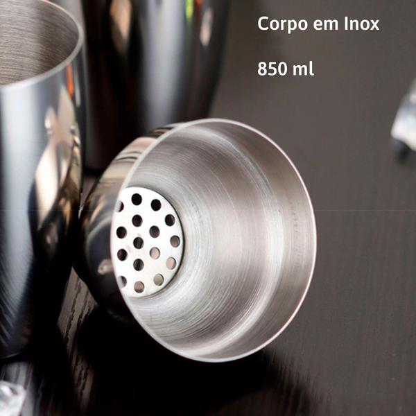 Imagem de Coqueteleira Aço Inox 750ml Drinks Caipirinhas Festa Bebidas Boston Shaker Copos Coquetel -Apparatos