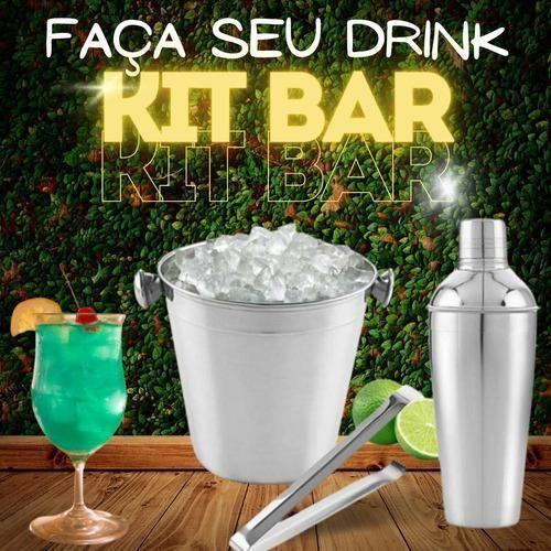 Imagem de Coqueteleira Bar Drinks Aço Inox Completa + Dosador