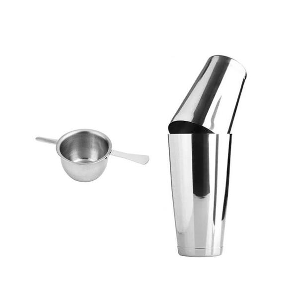 Coqueteleira Boston Copo Duplo e Dosador Drinks Inox Profissional - GOURMET MIX Imagem de Coqueteleira Boston Copo Duplo e Dosador Drinks Inox Profissional