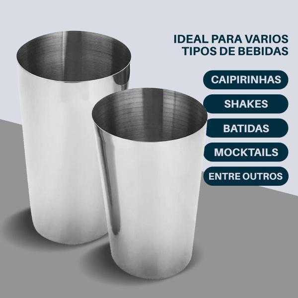 Imagem de Coqueteleira Dupla Inox 750ml Caipirinha Drinks Bar- Dolce