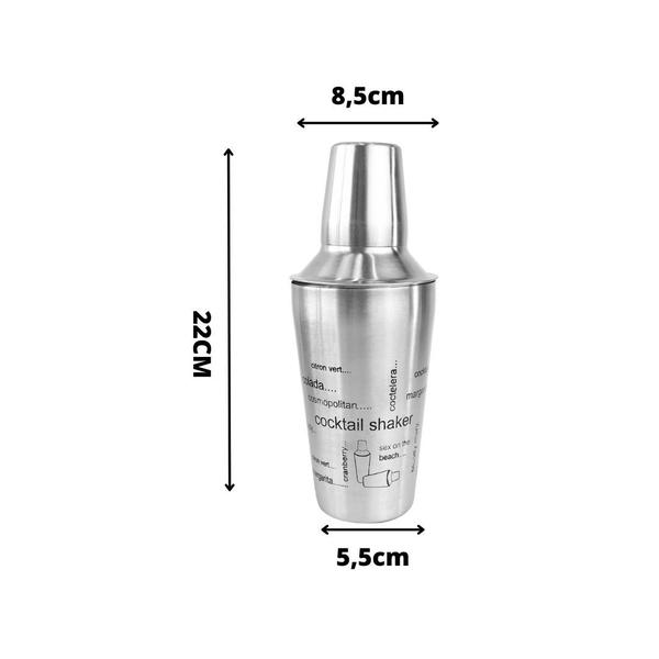 Imagem de Coqueteleira em aço inox com estampa 500ml