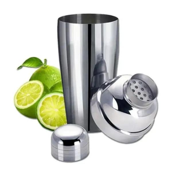 Imagem de Coqueteleira Inox 500 Ml 3 Peças Drinks Caipirinha Bar