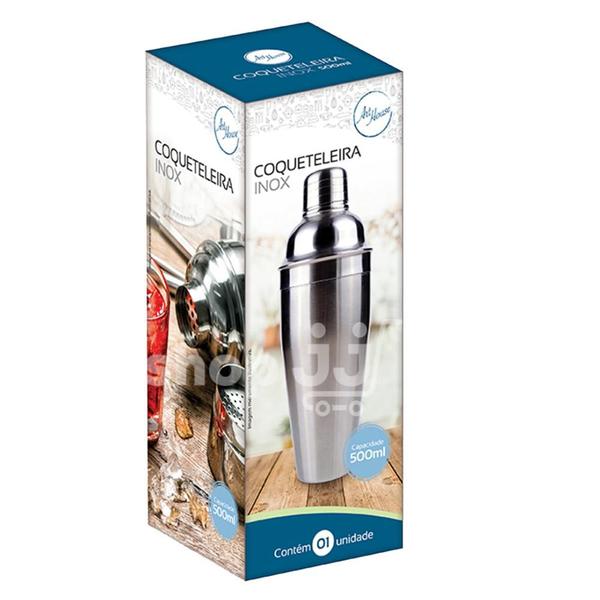 Imagem de Coqueteleira Inox 500ml Coador Dosador Barman Caipirinha