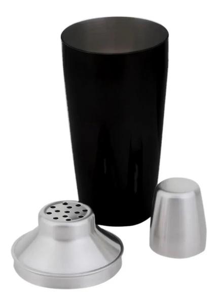 Imagem de Coqueteleira Inox 500ml preta para drinks caipirinha