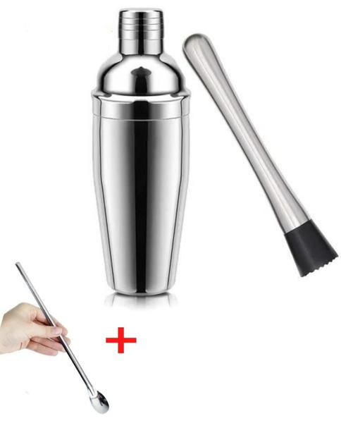 Imagem de Coqueteleira Inox 500Ml Profissional Drinks Barman + Socador