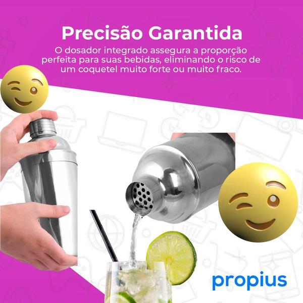 Imagem de Coqueteleira Inox 750 Ml Drinks e Caipirinhas Blender Morango Tradicional Tequila Caipifruta