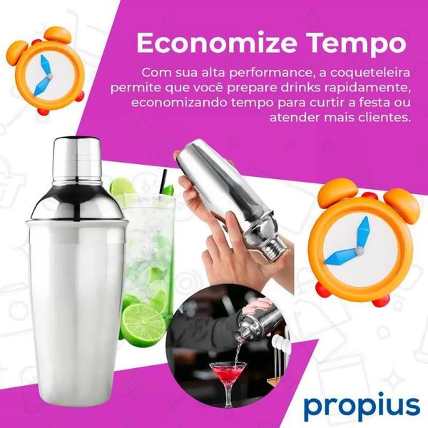 Imagem de Coqueteleira Inox 750 Ml Drinks E Caipirinhas Vodka Água