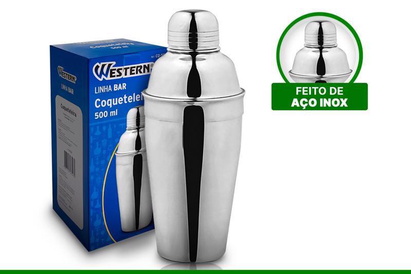 Imagem de Coqueteleira Inox Para Drinks Caipirinha 500 ML