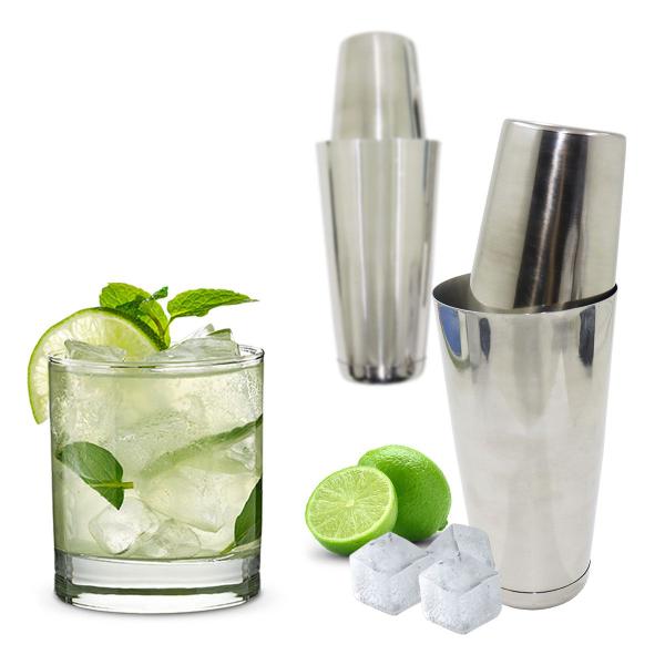 Imagem de Coqueteleira Inox Profissional Boston 820ml Caipirinha Drinks Barman Bartender Bebidas