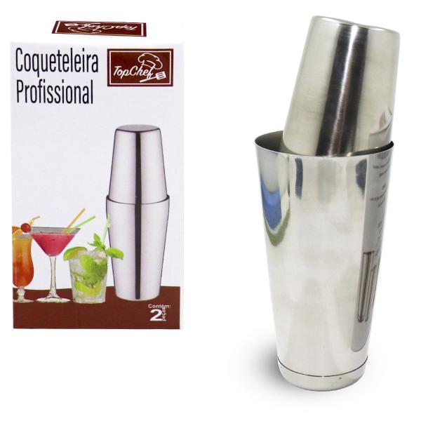 Imagem de Coqueteleira Inox Profissional Boston 820ml Caipirinha Drinks Barman Bartender Bebidas