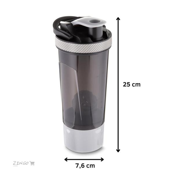 Imagem de Coqueteleira Premium De Academia 700ml Com Compartimento Shaker Fit 