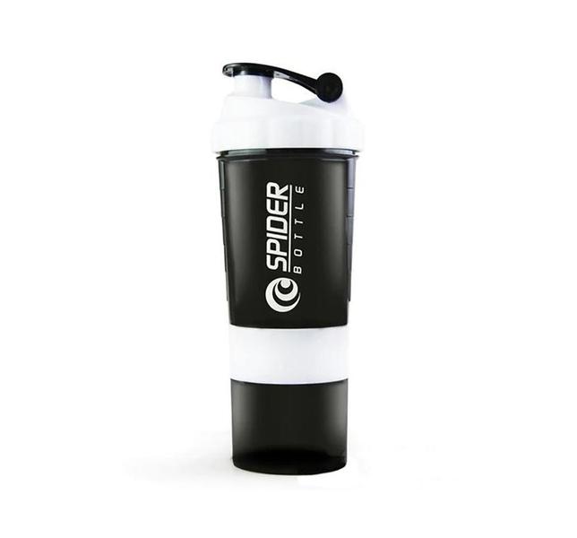 Imagem de Coqueteleira Shaker 500ml Spider Bottle 3  Academia Branco