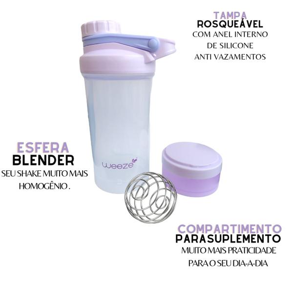 Imagem de Coqueteleira Shaker Academia Compartimento Esfera Inox 600ml