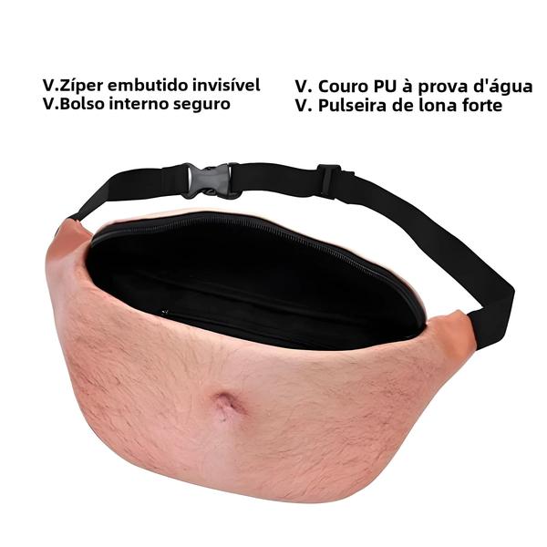 Imagem de Cor De Carne Pai Bod Dinheiro Cinto Saco Engraçado Pop Viagem Ombro Cintura Pacote Cerveja Bum Bolsa