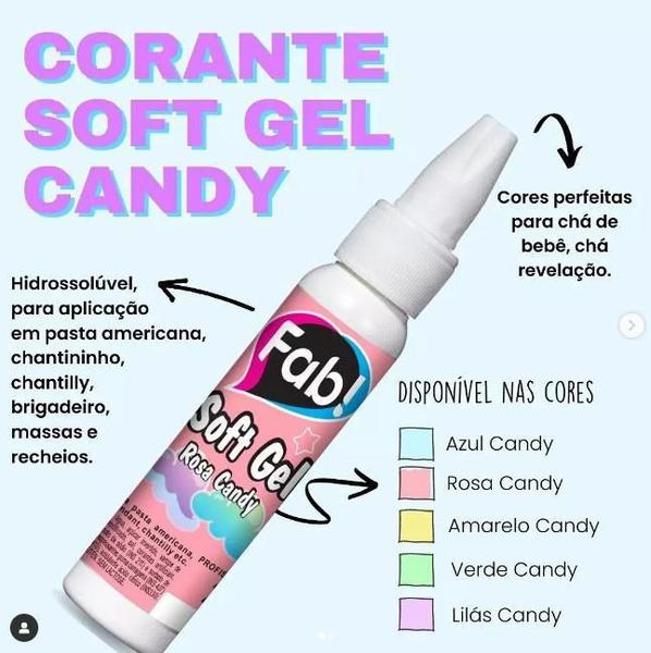 Imagem de Cor Laranja Candy Soft Gel Fab - 25g