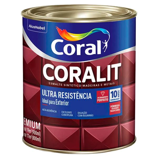 Imagem de Coralit Esmalte Ultra Resistência Marrom Taabaco Brilhante - 0,9 litros - Coral/Akzonobel