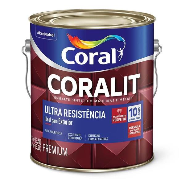 Imagem de Coralit Ultra Resistência Acetinado Branco 3,6L Coral