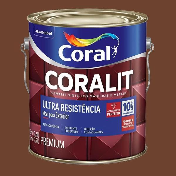 Imagem de Coralit Ultra Resistência Alto Brilho Tabaco 3,6L Coral