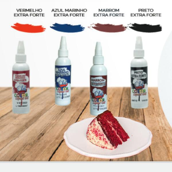 Imagem de Corante alimentício color Liquid gel extra forte Iceberg Chef 60g - kit 6 unid