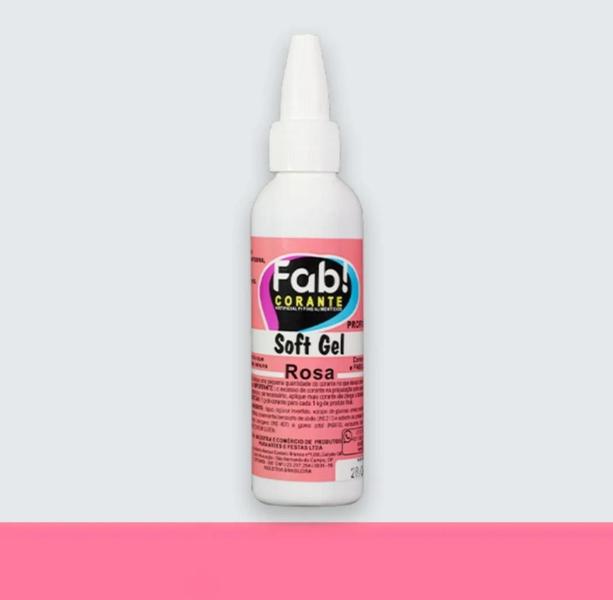 Imagem de Corante Alimentício Soft Gel Rosa Fab 60g