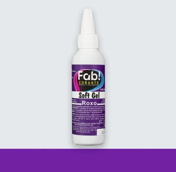 Corante Alimentício Soft Gel Roxo Fab 60g Imagem de Corante Alimentício Soft Gel Roxo Fab 60g