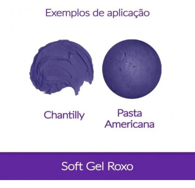 Corante Alimentício Soft Gel Roxo Fab 60g Imagem de Corante Alimentício Soft Gel Roxo Fab 60g