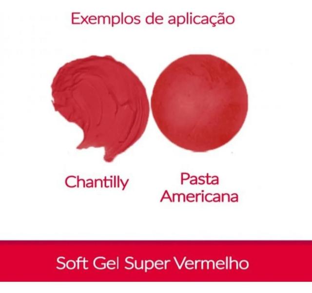 Corante Alimentício Soft Gel Super Vermelho Fab 60g Imagem de Corante Alimentício Soft Gel Super Vermelho Fab 60g