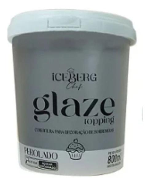 Imagem de Corante Cobertura Glaze Gel Dourado E Perolado 800g Iceberg