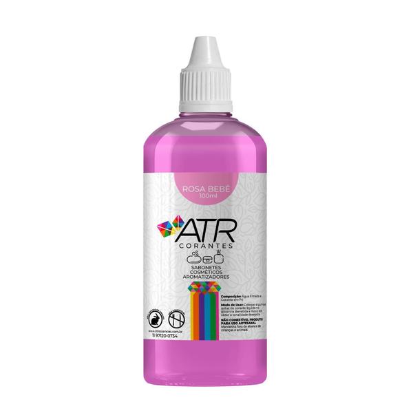Corante Cosmético Rosa Bebe 100Ml Atr - Atr Essencias Imagem de Corante Cosmético Rosa Bebe 100Ml Atr