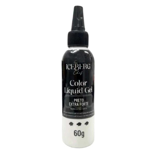 Imagem de Corante em Gel Preto Extra Forte 60Gr - Iceberg Chef