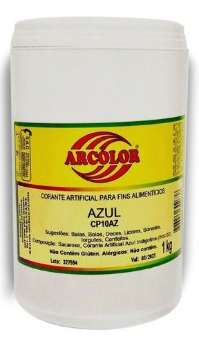 Corante Em Pó 1 kg Azul Arcolor Imagem de Corante Em Pó 1 kg Azul Arcolor