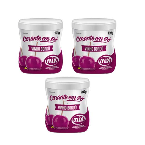 Corante Em Pó Alimentício Confeitaria Kit 3 Potes Grandes - Mix Imagem de Corante Em Pó Alimentício Confeitaria Kit 3 Potes Grandes