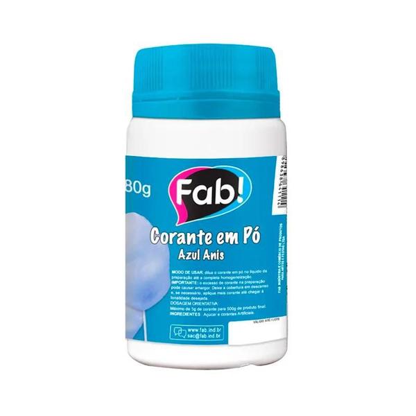 Corante Em Po Azul Anis 80g Fab - Fab Industria Imagem de Corante Em Po Azul Anis 80g Fab