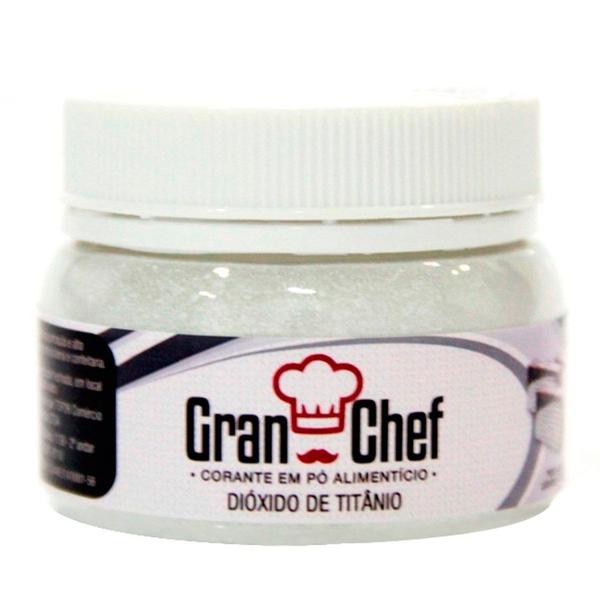 Corante em pó branco (dióxido de titânio) 100g GranChef Imagem de Corante em pó branco (dióxido de titânio) 100g GranChef