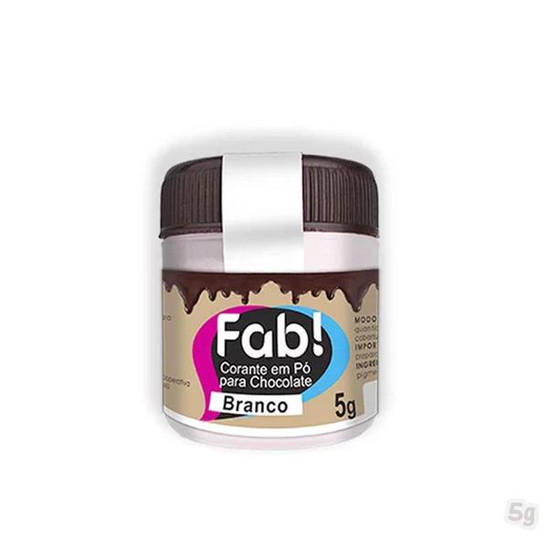 Imagem de Corante em Pó Branco para Chocolate 5g Fab