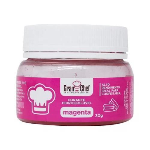 Corante em po Hidrossoluvel Magenta 30g - Gran Chef Imagem de Corante em po Hidrossoluvel Magenta 30g - Gran Chef