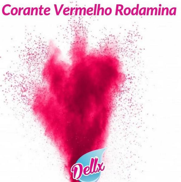 Imagem de Corante em pó Vermelho Rodamina  100 grs - Dellx