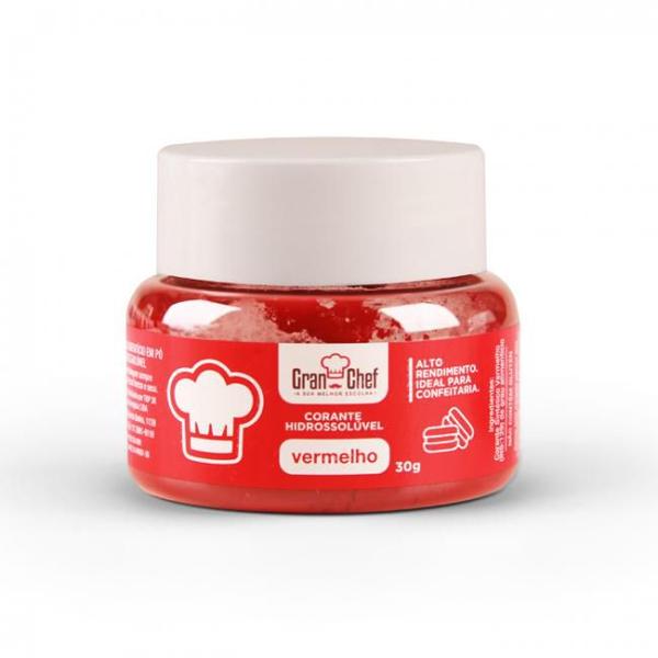 Corante hidrossolúvel em pó 30g gran chef Imagem de Corante hidrossolúvel em pó 30g gran chef