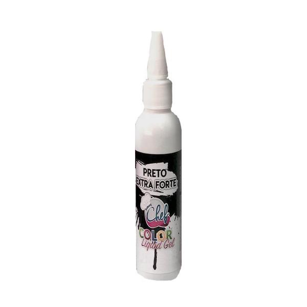 Corante Liquid Gel Preto Extra Forte 60g Iceberg Chef Imagem de Corante Liquid Gel Preto Extra Forte 60g Iceberg Chef