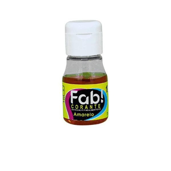 Corante Líquido Alimentício 10Ml Confeitaria Amarelo - FAB Imagem de Corante Líquido Alimentício 10Ml Confeitaria Amarelo