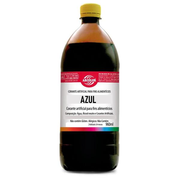 Corante Líquido Azul 960ml Arcolor Alimentício Imagem de Corante Líquido Azul 960ml Arcolor Alimentício