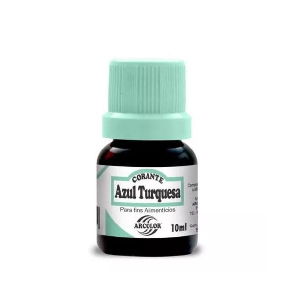 Corante Liquido Azul Turquesa 10ml Arcolor Imagem de Corante Liquido Azul Turquesa 10ml Arcolor