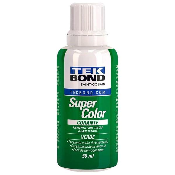 Imagem de Corante Líquido Tekbond Verde 50ml - Embalagem com 12 Unidades