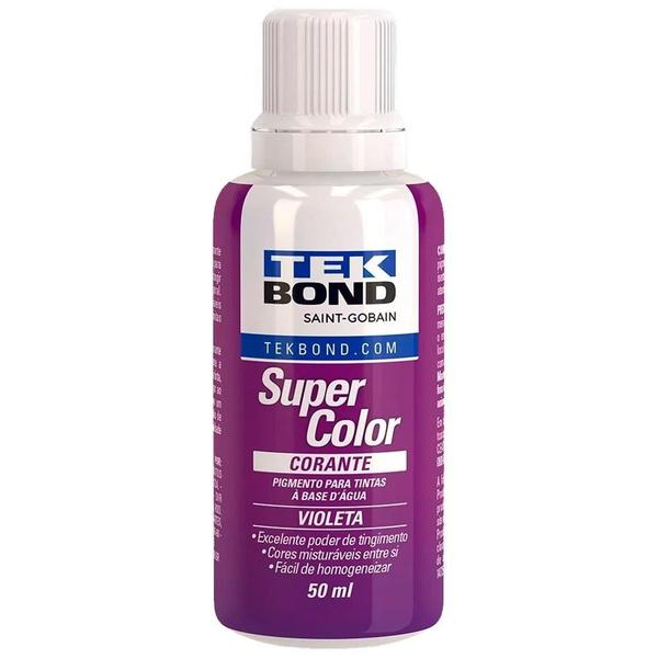 Imagem de Corante Líquido Tekbond Violeta 50ml - Embalagem com 12 Unidades