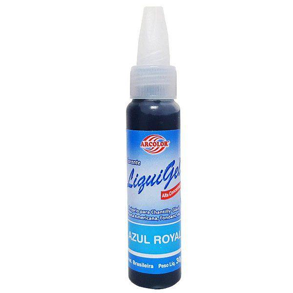 Imagem de Corante Liquigel Azul Royal 30g Arcolor Rizzo Confeitaria